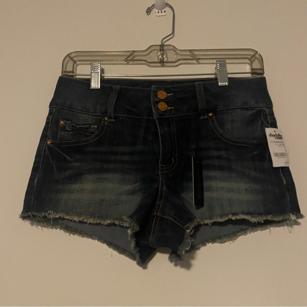 Dark Blue Denim Women's Shorts